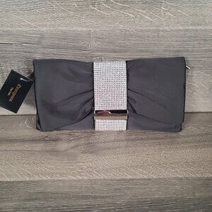 D'margeaux Clutch Purse Crossbody Evening Bag Rhinestones Party Prom Black